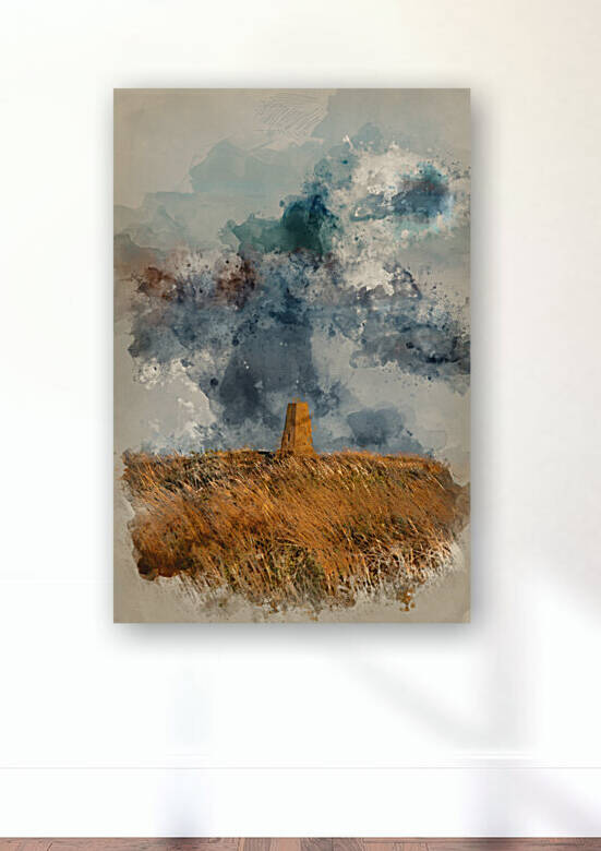 Digital watercolour painting of Stunning Summer sunset landscape by Matthew Gibson