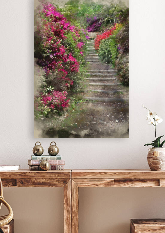 Digital watercolour painting of Beautiful vibrant landscape imag by Matthew Gibson