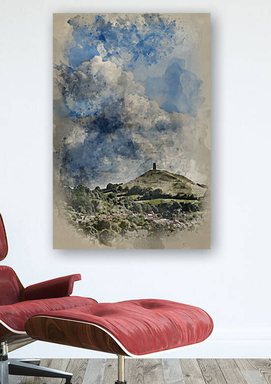 Digital watercolour painting of Beautiful landscape view of Glas by Matthew Gibson