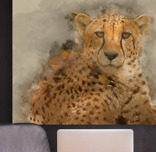 Digital watercolor painting of Beautiful close up portrait of Ch by Matthew Gibson