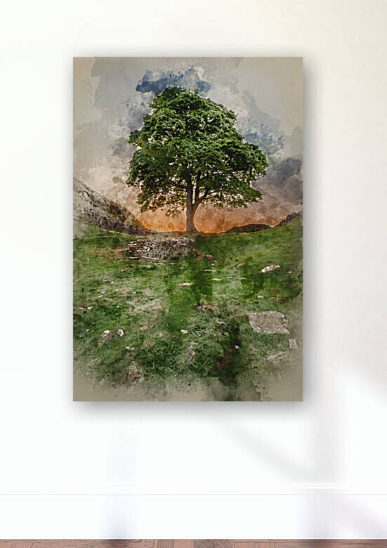 Digital watercolor painting of Beautiful landscape image of Syca by Matthew Gibson