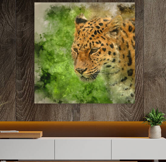Digital watercolor painting of Beautiful close up portrait of Ja by Matthew Gibson