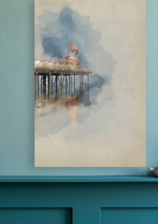 Digital watercolor painting of Minimalist fine art image of colo by Matthew Gibson