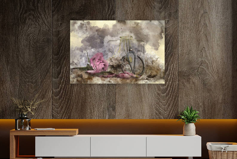 Digital watercolor painting of Romantic vintage retro look appli by Matthew Gibson