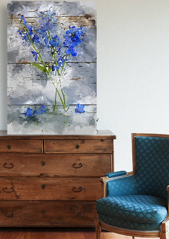 Digital watercolor painting of Romantic vintage retro look appli by Matthew Gibson