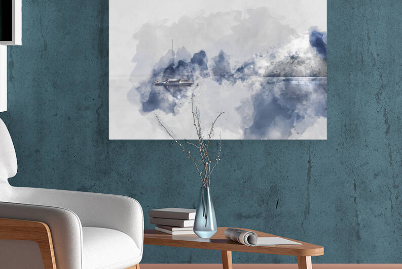 Digital watercolor painting of Stunning landscape image of Derwe by Matthew Gibson