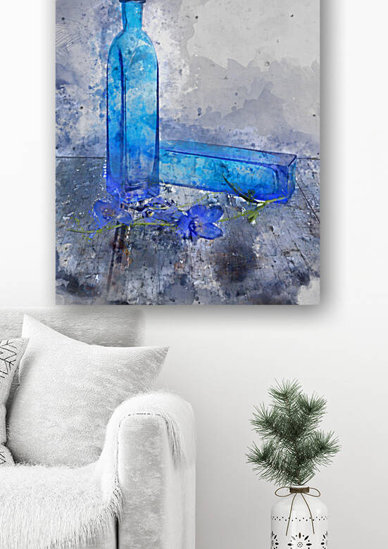Digital watercolor painting of Romantic vintage retro look appli by Matthew Gibson