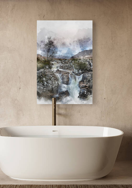 Digital watercolor painting of Epic landscape image of Buachaill by Matthew Gibson