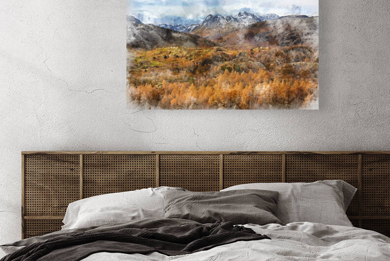 Majestic Winter landscape image view from Holme Fell in Lake Dis by Matthew Gibson