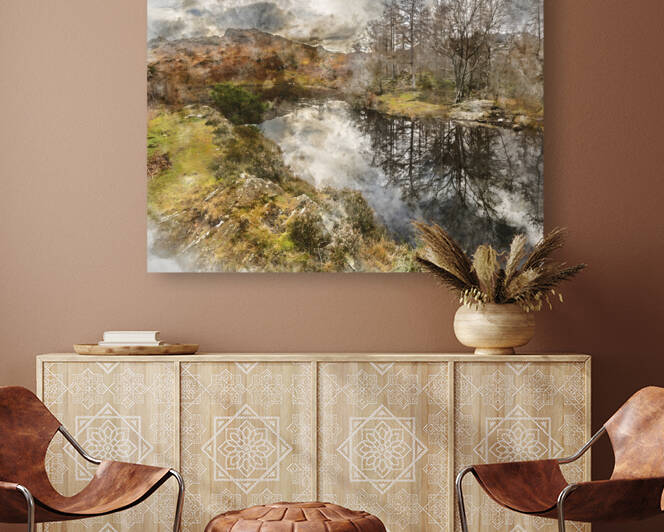 Majestic Winter landscape image view from Holme Fell in Lake Dis by Matthew Gibson