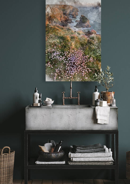 Digital watercolour painting of Beautiful landscape image during by Matthew Gibson