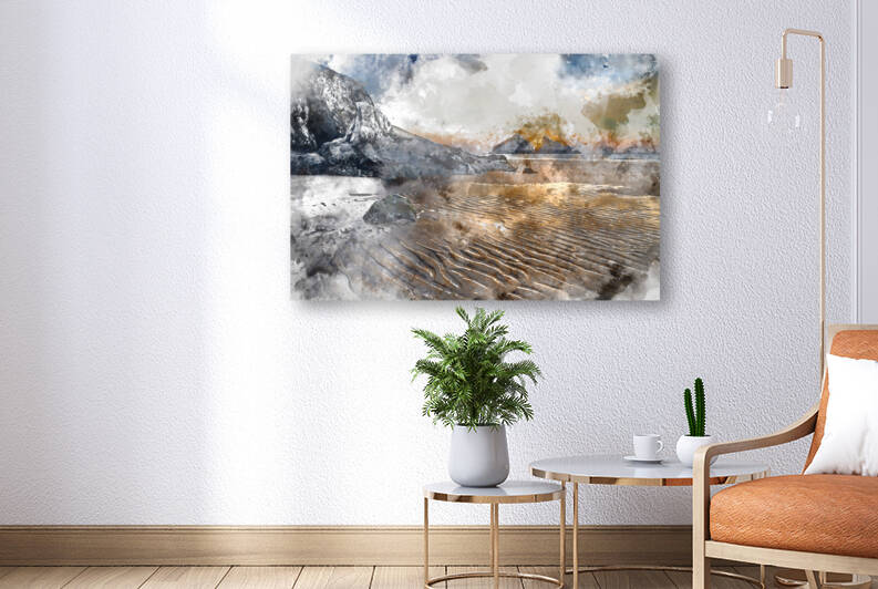 Digital watercolour painting of Absolutely beautiful landscape i by Matthew Gibson