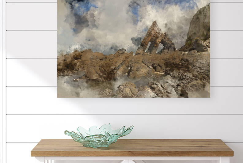 Digital watercolour painting of Beautiful landscape image of Bla by Matthew Gibson