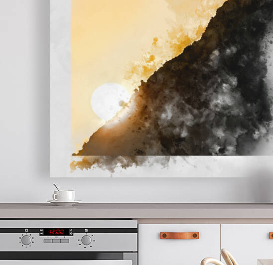 Digital watercolour painting of Beautiful poster art landscape i by Matthew Gibson