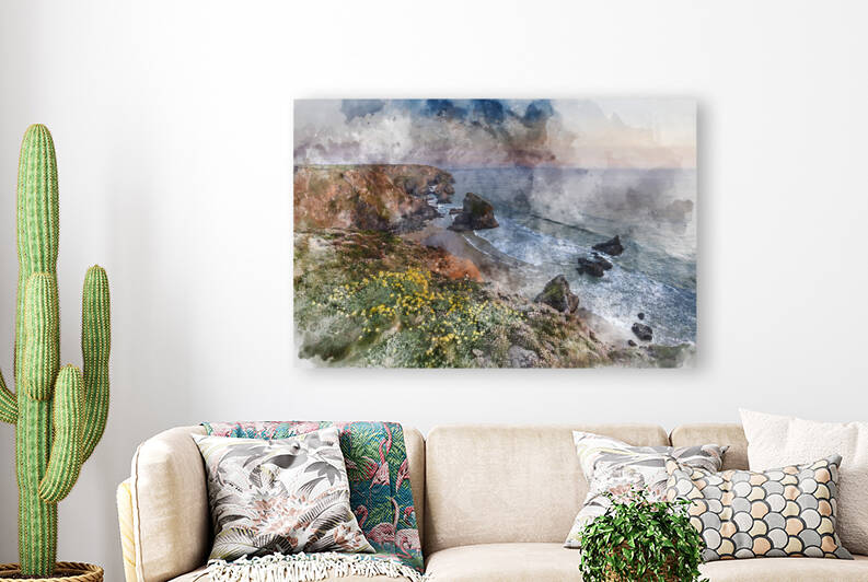 Digital watercolour painting of Beautiful landscape image during by Matthew Gibson