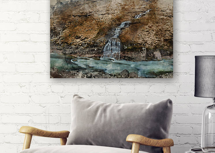 Digital watercolour painting of Stunning Winter landscape image  by Matthew Gibson