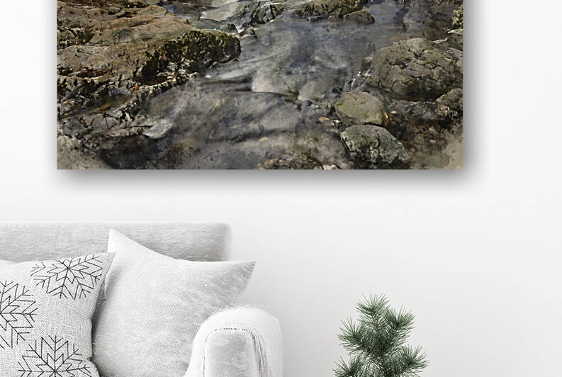 Digital watercolour painting of Stunning vibrant landscape image by Matthew Gibson