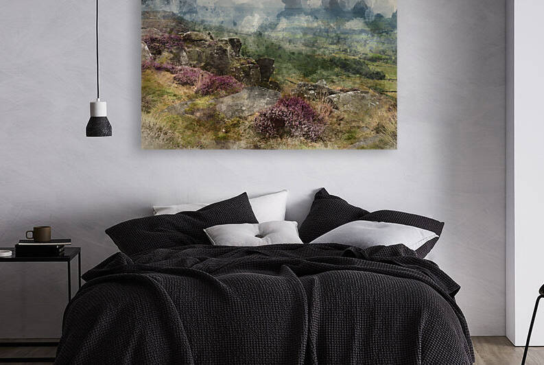 Digital watercolour painting of Beautiful landscape image of lat by Matthew Gibson