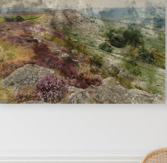 Digital watercolour painting of Beautiful landscape image of lat by Matthew Gibson