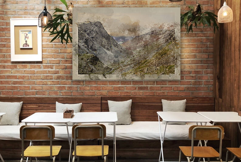 Digital watercolour painting of Stunning colorful landscape imag by Matthew Gibson