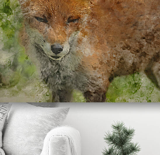 Digital watercolour painting of Stunning close up portrait of re by Matthew Gibson