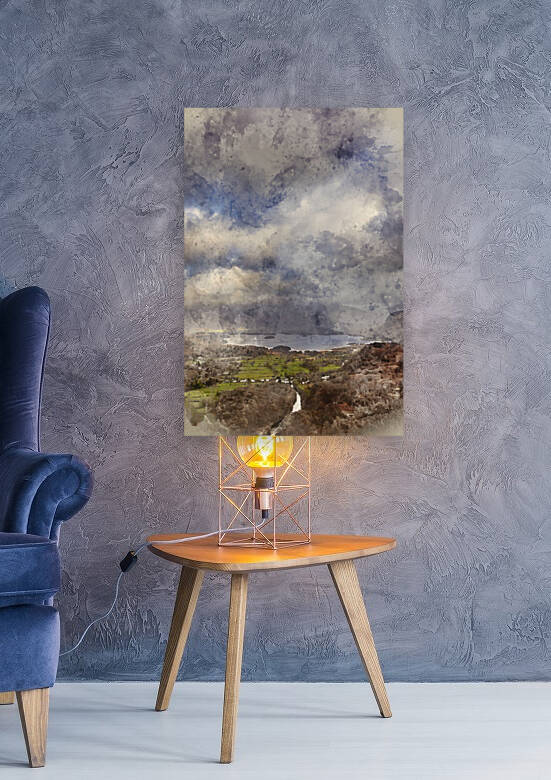 Digital watercolour painting of Stunning landscape image of the  by Matthew Gibson