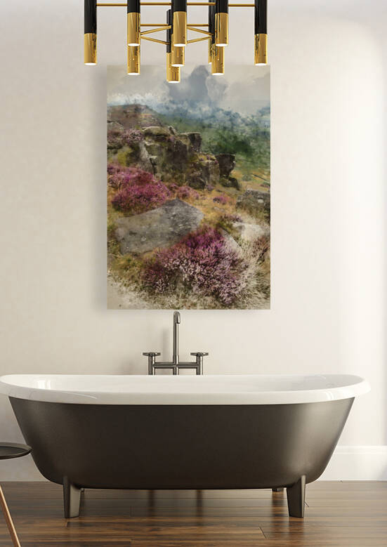 Digital watercolour painting of Beautiful landscape image of lat by Matthew Gibson