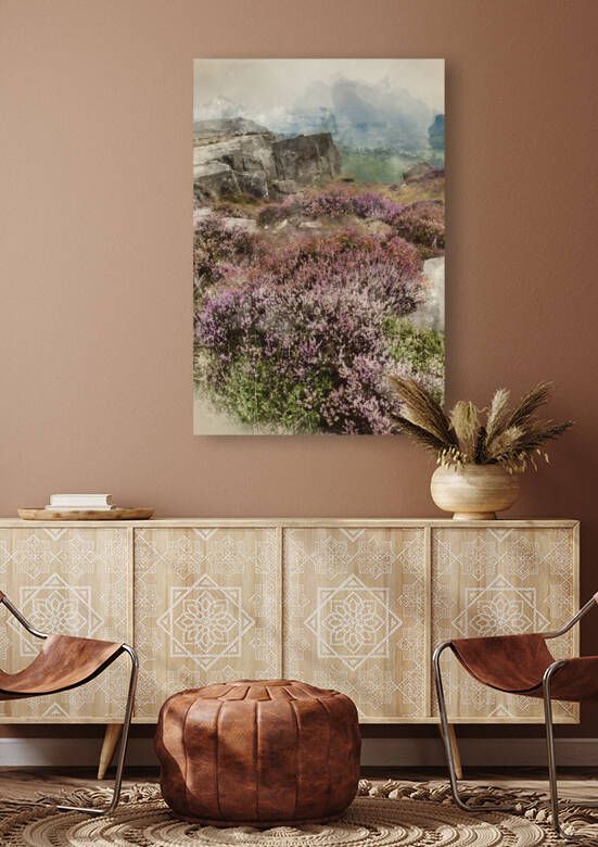 Digital watercolour painting of Beautiful landscape image of lat by Matthew Gibson