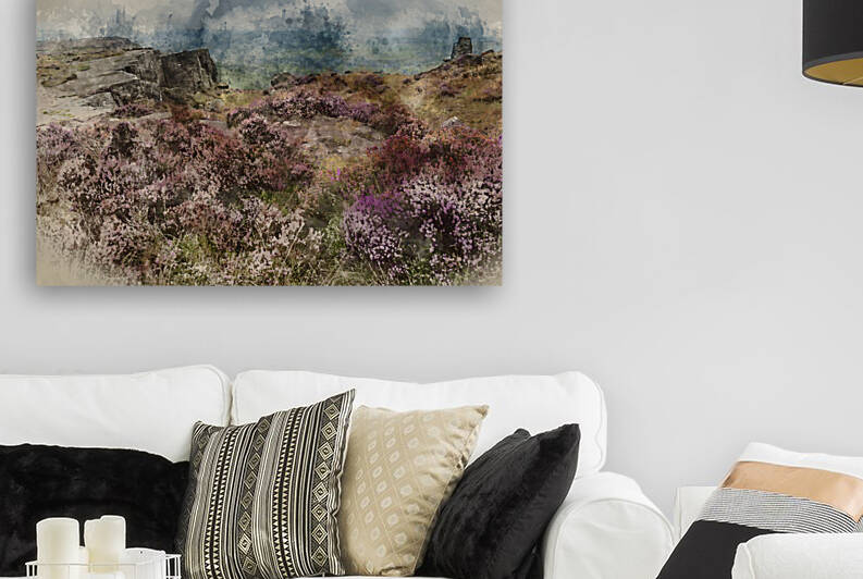 Digital watercolour painting of Beautiful landscape image of lat by Matthew Gibson