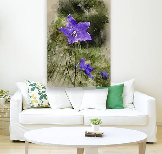 Digital watercolour image of Beautiful image of harebell Campanu by Matthew Gibson