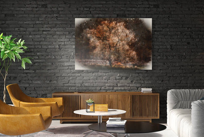 Digital watercolour painting of Stunning golden glowing backlit  by Matthew Gibson