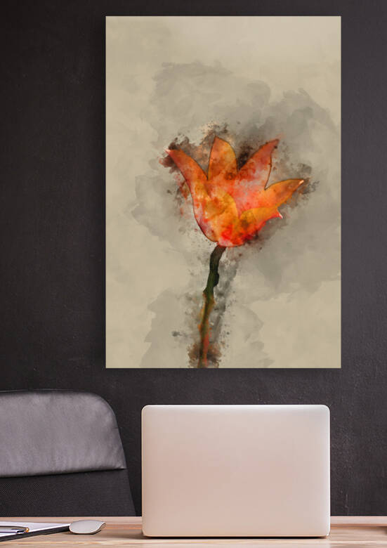 Digital watercolor painting of Beautiful Spring image of Tulipa  by Matthew Gibson