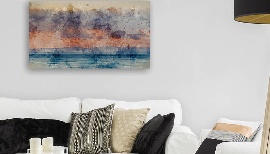 Digital watercolor painting of Stunning landscape image of paste by Matthew Gibson