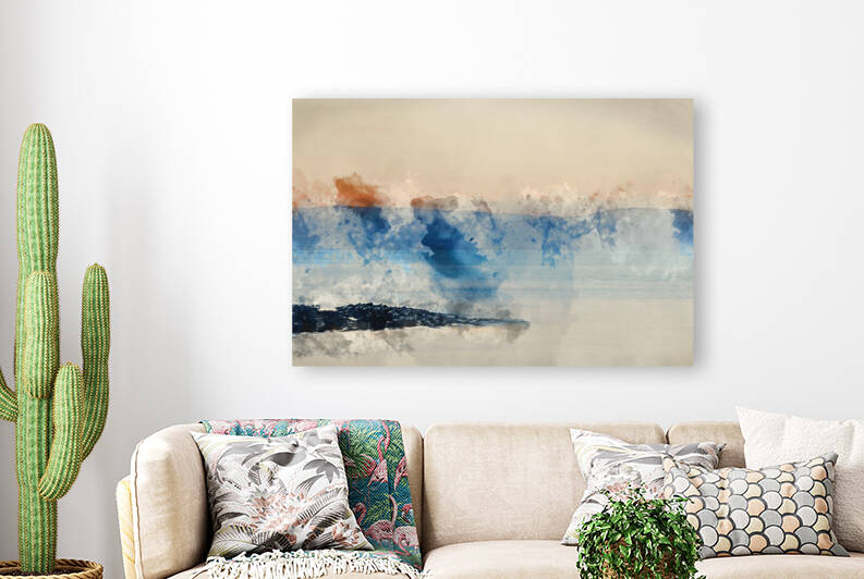 Digital watercolor painting of Stunning landscape image of paste by Matthew Gibson