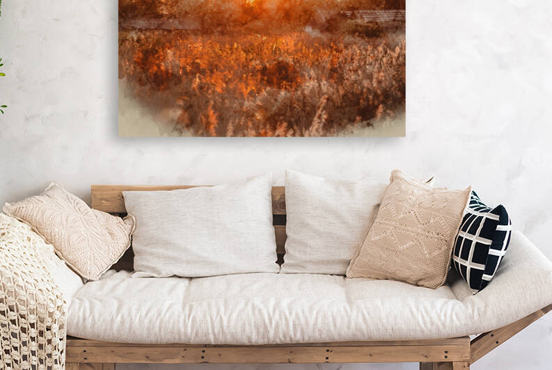 Digital watercolour image of Stunning Summer vibes landscape of  by Matthew Gibson