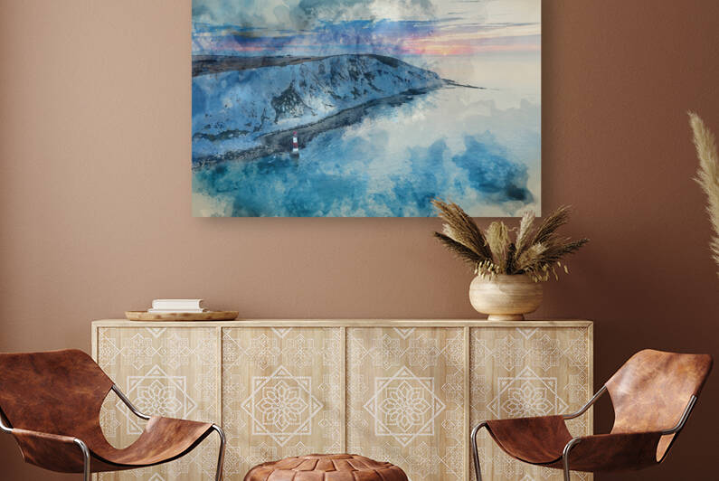 Epic vibrant Summer dawn landscape image of Beachy Head Lighthou by Matthew Gibson