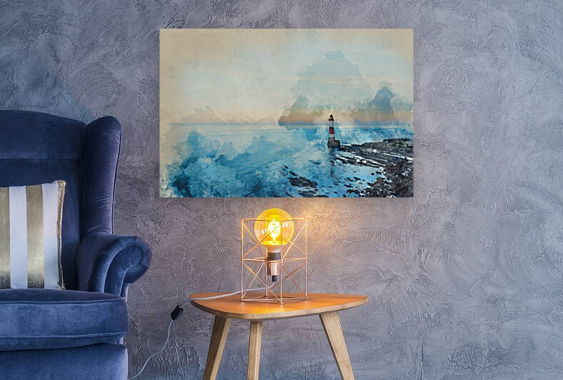 Epic vibrant Summer dawn landscape image of Beachy Head Lighthou by Matthew Gibson