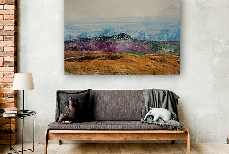 Digital watercolour painting of Lovely Summer day landscape imag by Matthew Gibson