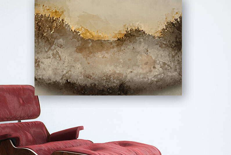 Digital watercolour painting of Beautiful Autumn Fall sunrise la by Matthew Gibson