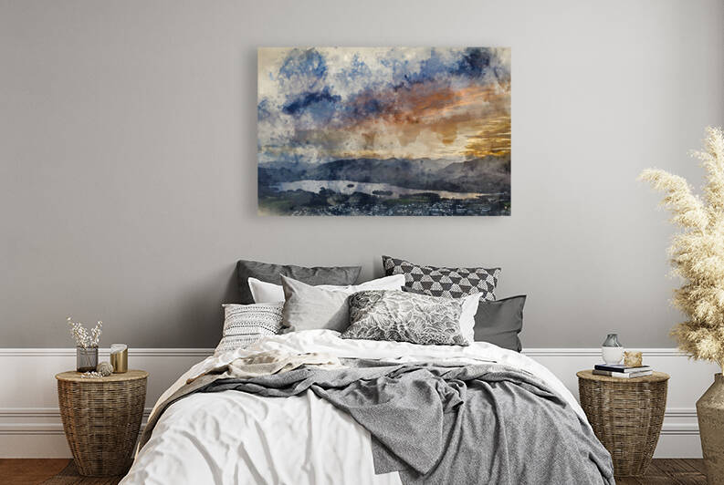 Digital watercolour painting of Absolutely wonderful landscape i by Matthew Gibson