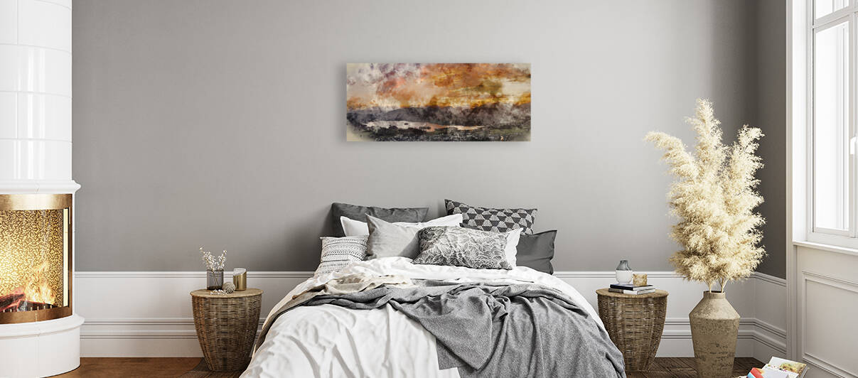 Digital watercolour painting of Absolutely wonderful landscape i by Matthew Gibson