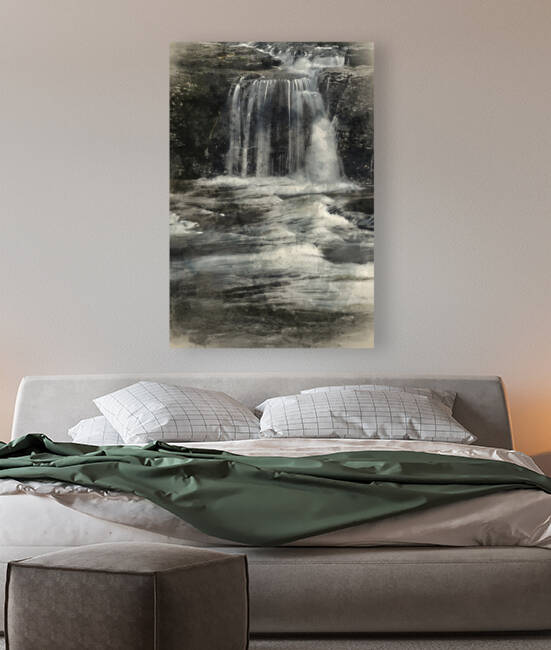 Digital watercolour painting of Beautiful dramatic landscape ima by Matthew Gibson