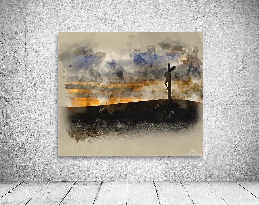 Watercolour painting of Jesus Christ Crucifixion on Good Friday by ...