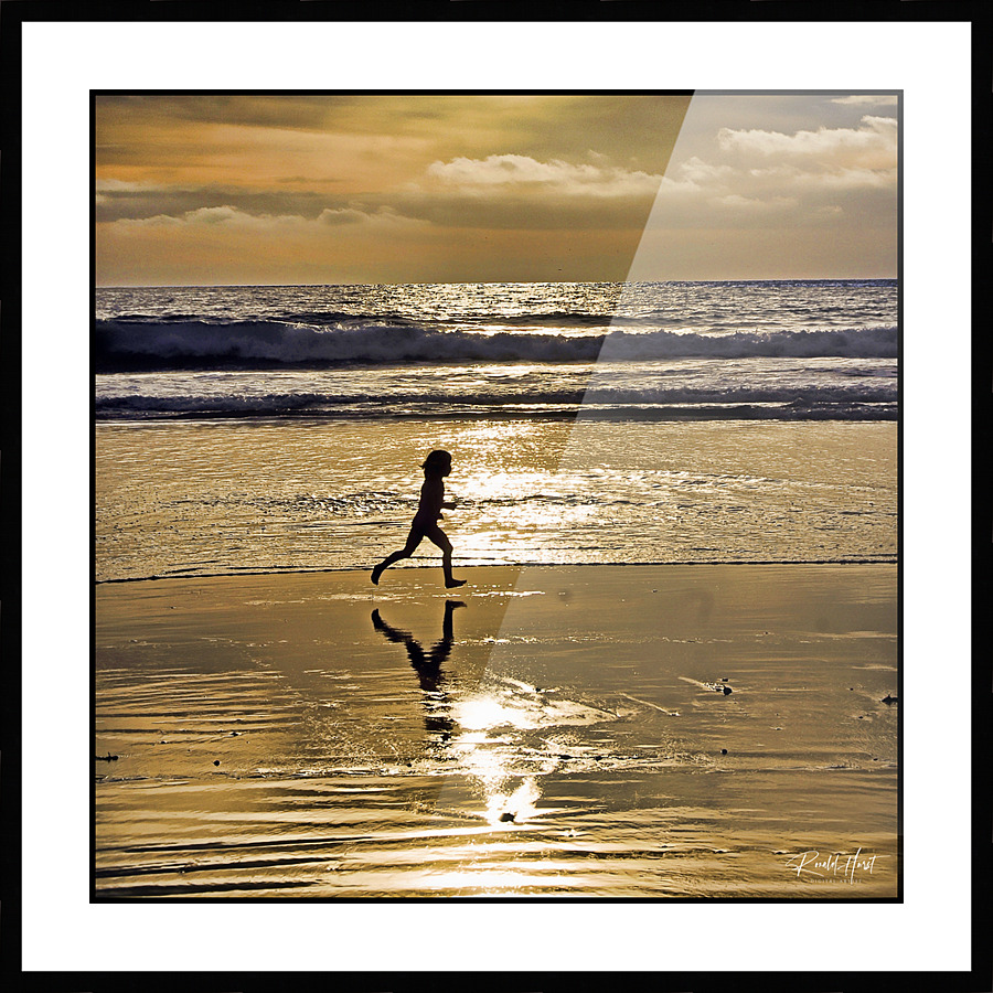 Beach Run Picture Frame print