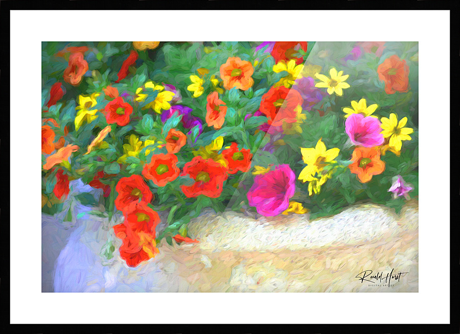Monet Spring Flowers Picture Frame print
