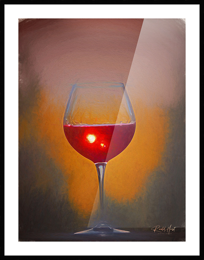 Sunset Wine Picture Frame print