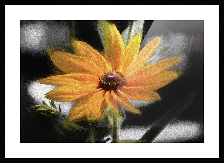 Yellow Flower Picture Frame print