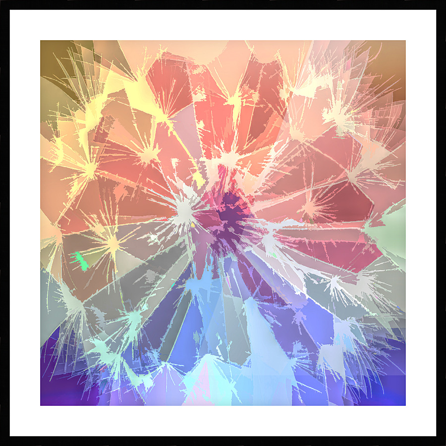 Pastel Burst Picture Frame print