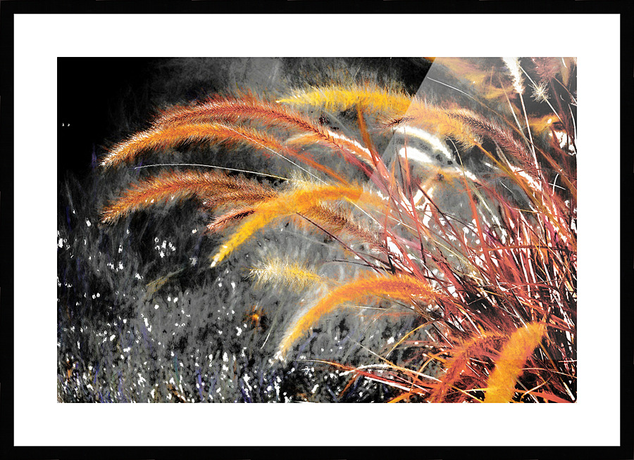 Bending Weed Picture Frame print