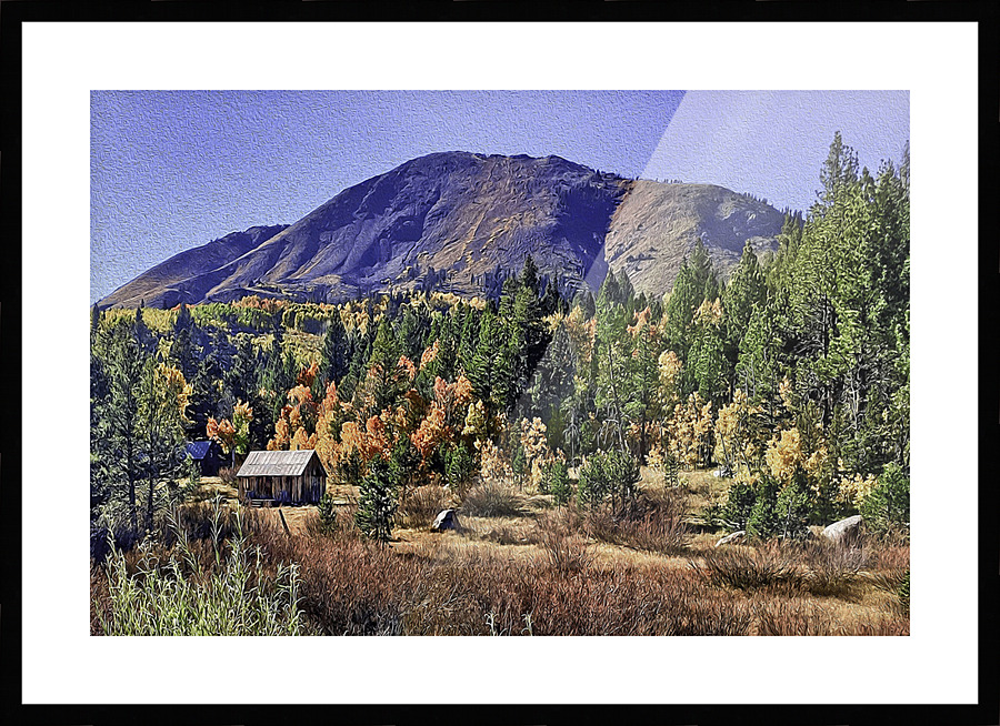 Fall Cabin Picture Frame print